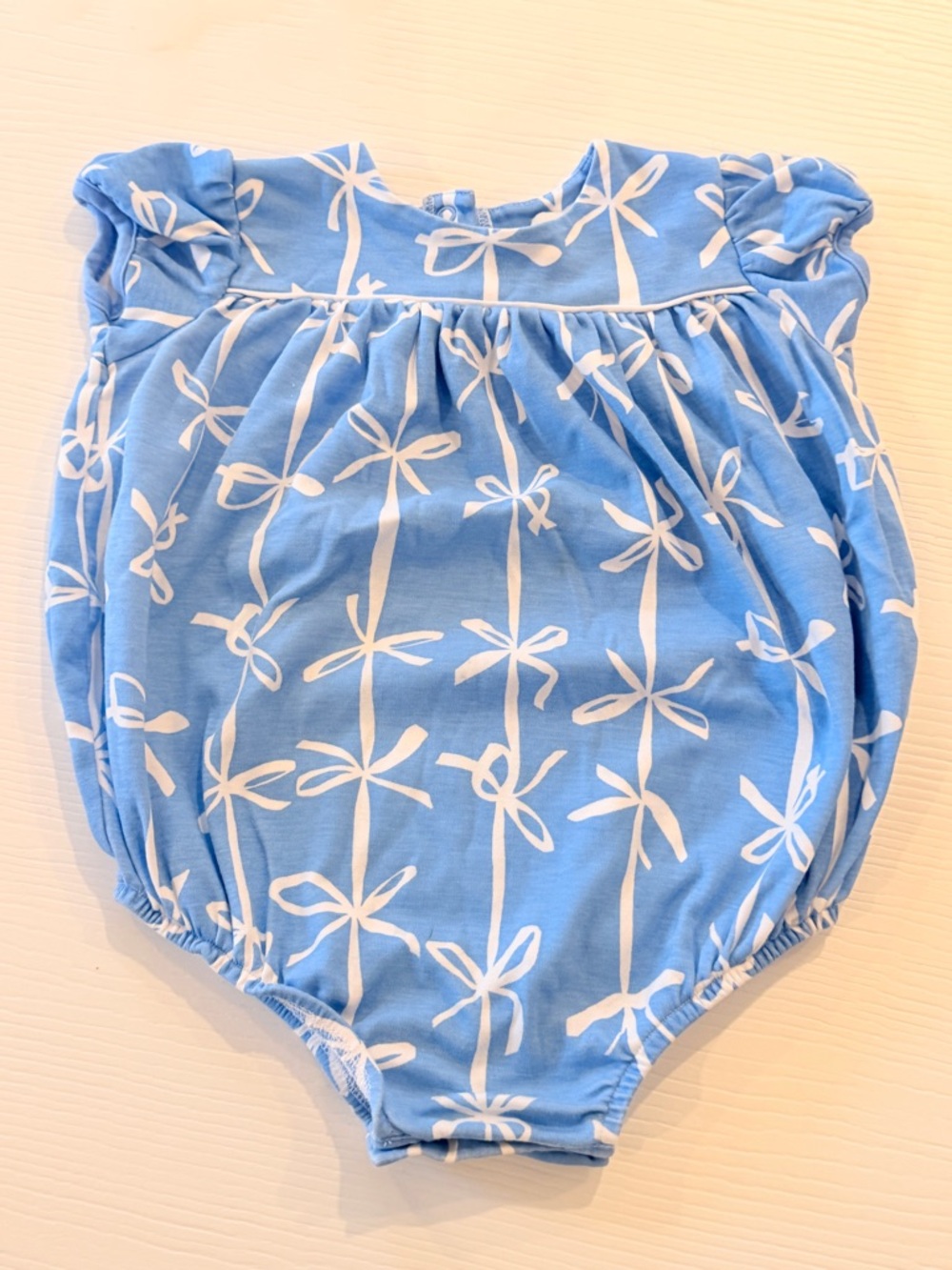 The Beaufort Bonnet Company Blue and White Bow Print One-Piece